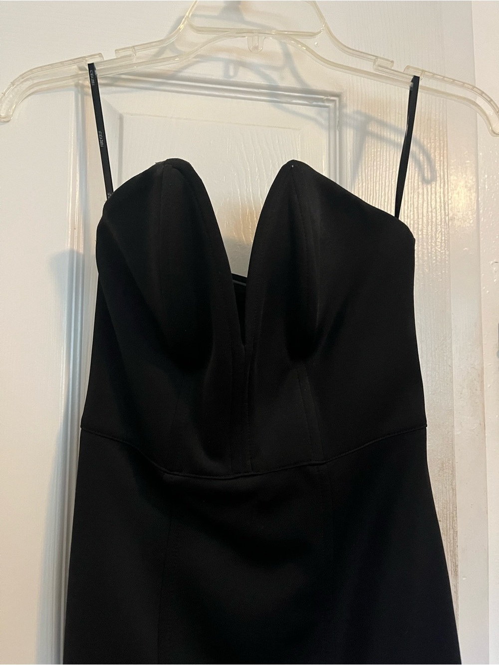 Forever 21 Black Strap Spaghetti Sweetheart Mini Dress - Picture 2 of 3